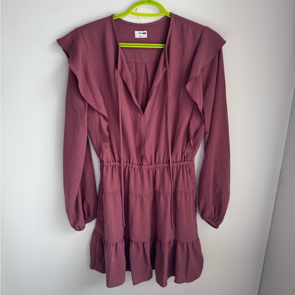 Wilfred Mauve Ruffled Smocked Sundress